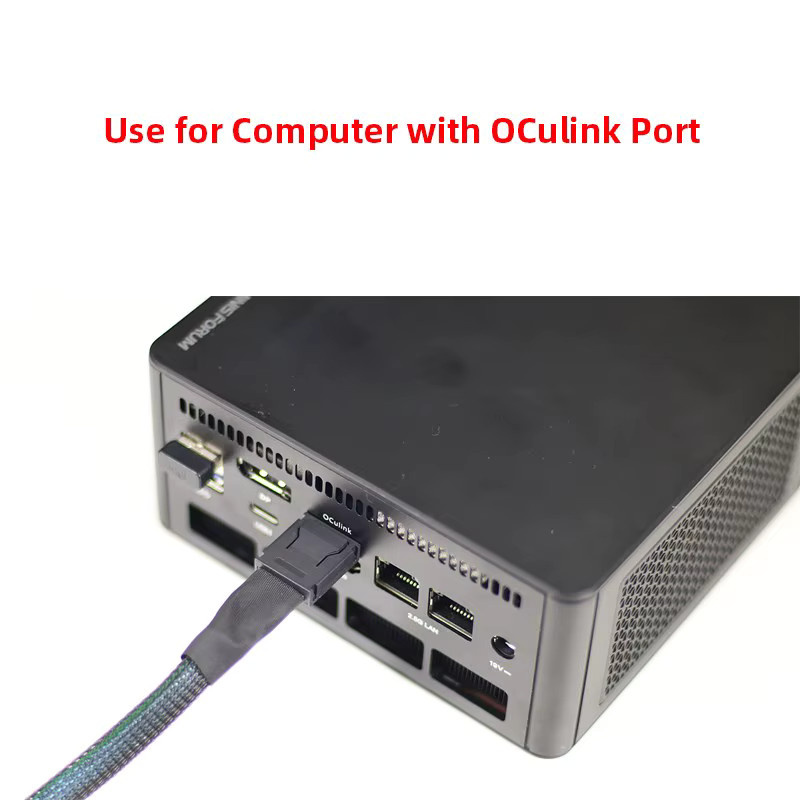 SHCHV Exp GDC Oculink Hochgeschwindigkeits-GPU Dock PCIe 4.0x4 M.2 M-Key zu Oculink Adapter für Mini PC und Notebook in Schwarz - Bild 3