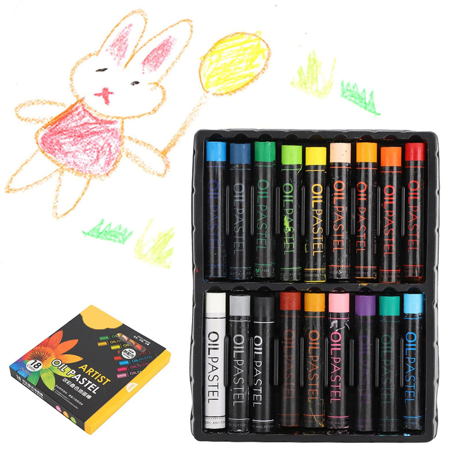 HeavyColor Ölpastell-Set mit 18 bunten Graffiti-Kreiden für Kinder mit Tiermotiven - Bild 3