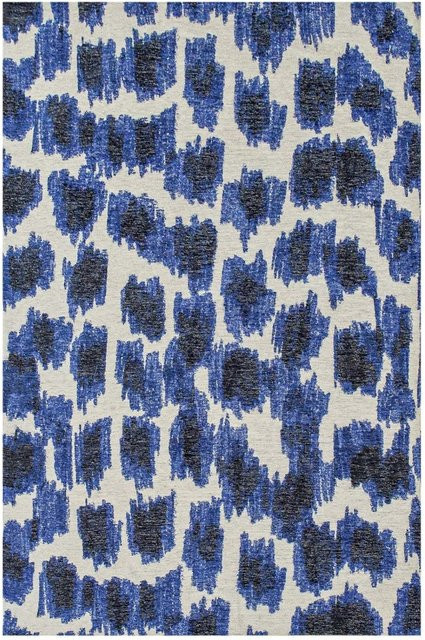 Lola&Moi Teppich Ikat in Ultramarin Blau, Breite: 140 cm, Tiefe: 200 cm - Bild 1