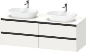Duravit Waschtischunterschrank Ketho.2, wandhängend, Weiß matt, B/T/H: 160 x 55 x 56,8 cm - Bild 1