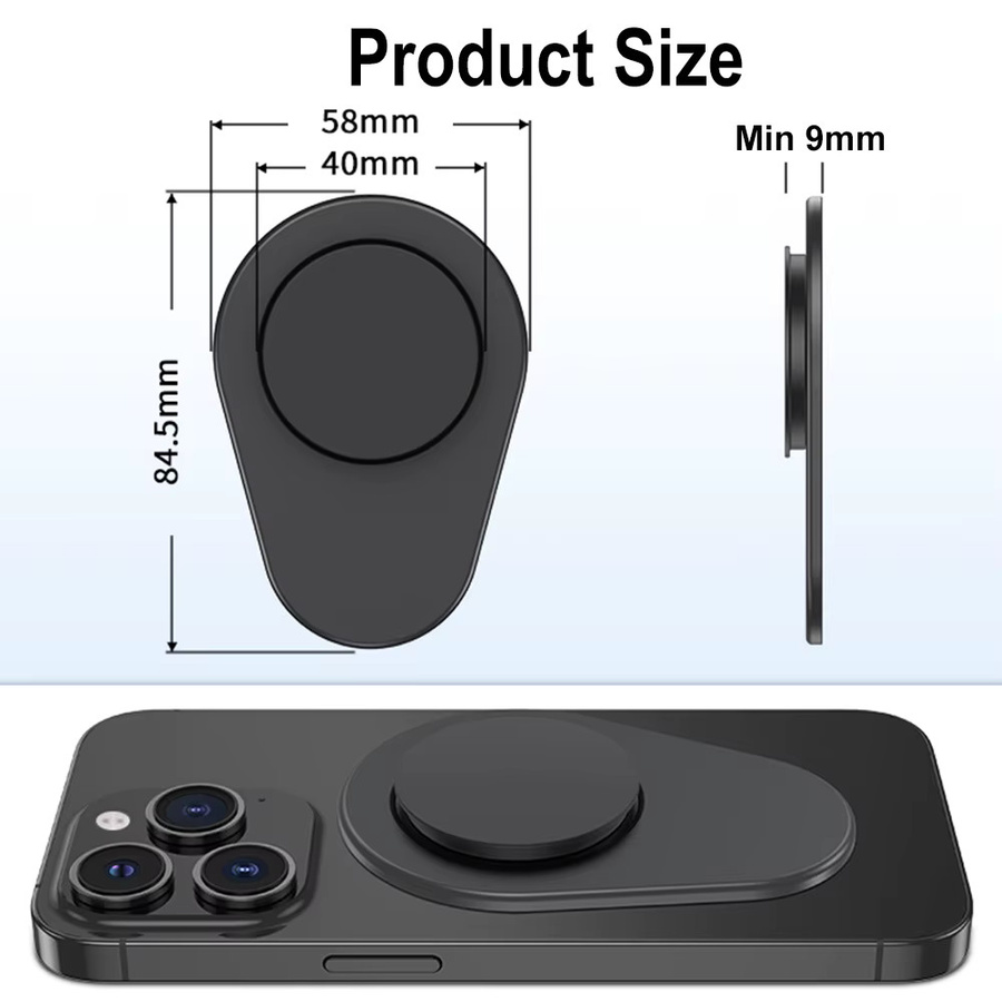 Grippopso Magnetischer MagSafe Griptok Telefonhalter in Oval-Form für iPhone, Huawei und Samsung, erhältlich in Schwarz oder Weiß - Bild 4