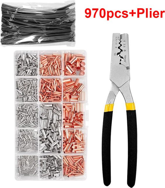 WOZOBUY Crimpzange PZ0.5-16 für Kupferverbinder und Kabelendhülsen - Bild 1
