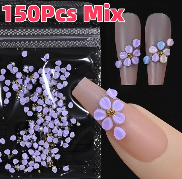 HotPress Nail Art Charms, 150 Stück, lila, glänzend - Bild 1