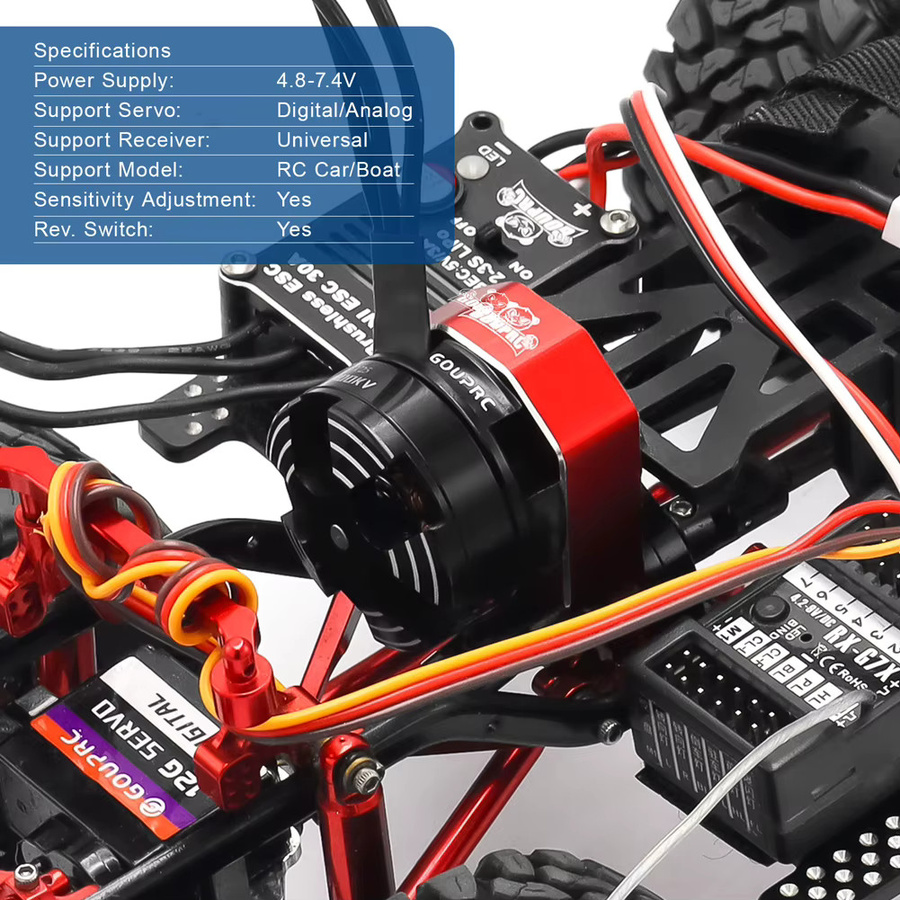 Axial 2204 2400KV Bürstenloser Außenläufermotor mit Getriebe & 30A ESC, 1:24 - Bild 5