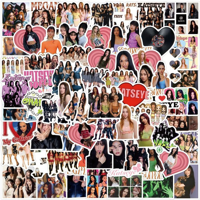 Katseye Kpop Girl Group Graffiti-Aufkleber, Dekoration, 10/60/120 Stück - Bild 1
