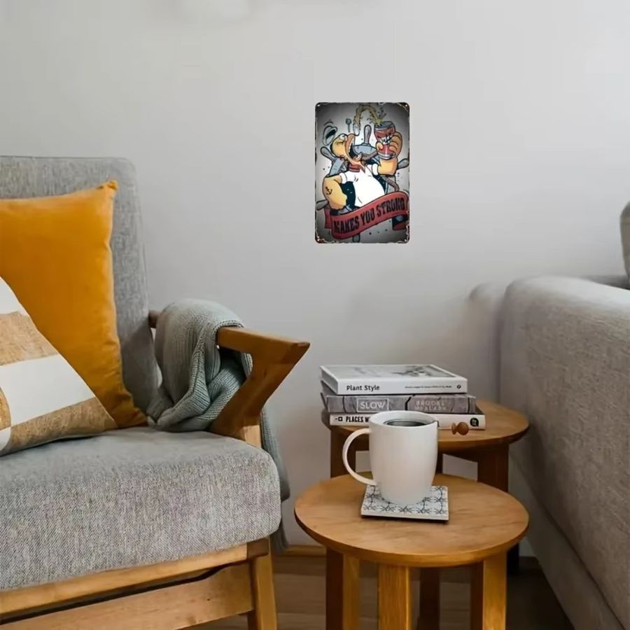 HELLOYOUNG Vintage Duff Beer Metallschild mit Simpson-Motiv als Wandkunst für Zuhause, Bar und Café - Bild 3