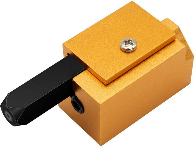 Meterk Eckmeißel Set aus Stahl für Holz, 4 Stück quadratische DIY-Stanzer zum Ausstanzen und Entgraten, Gold - Bild 1