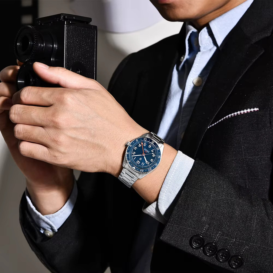 PAGANI DESIGN GMT Automatikuhr, Edelstahl, Blau, Saphirglas, Unisex - Bild 5