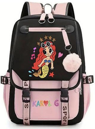 3-teiliges Schulrucksack-Set in Pink aus Oxford-Stoff mit großem Fassungsvermögen, Schultasche und Federmäppchen - Bild 1