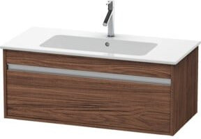 Duravit Waschtischunterschrank Ketho wandhängend in Nussbaum Braun, B/T/H: 100 x 47,5 x 41 cm - Bild 1