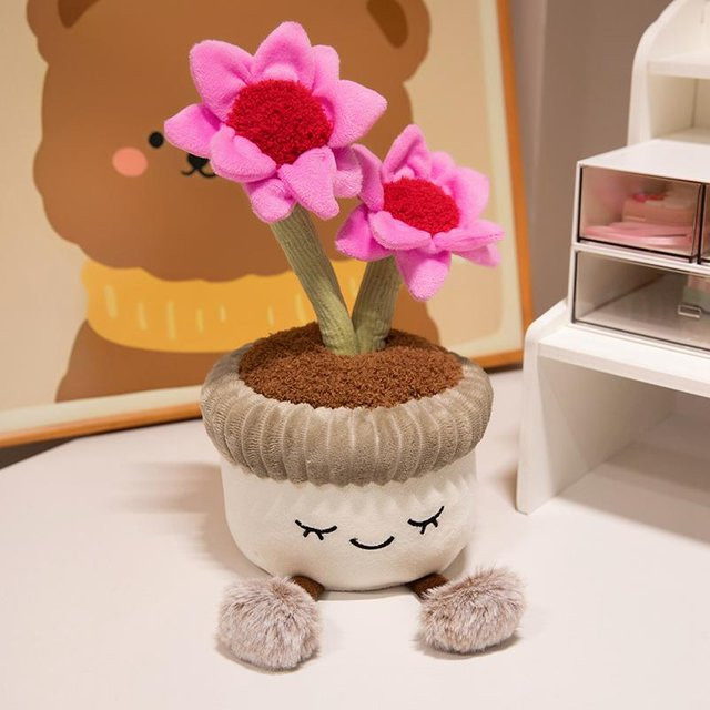 Yiran toy Kawaii Stofftier Plüschpflanzen, Rosa, Plüschpuppe - Bild 1