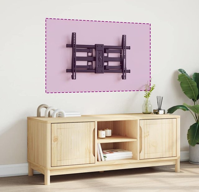 Vidaxl TV Wandhalterung für 37-80 Zoll, VESA-Abstand 600 x 400 mm, Schwarz, Tragkraft 40 kg - Bild 1