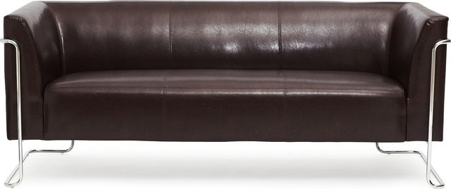hjh OFFICE Lounge Sofa CURACAO mit Armlehnen aus Kunstleder - Bild 1