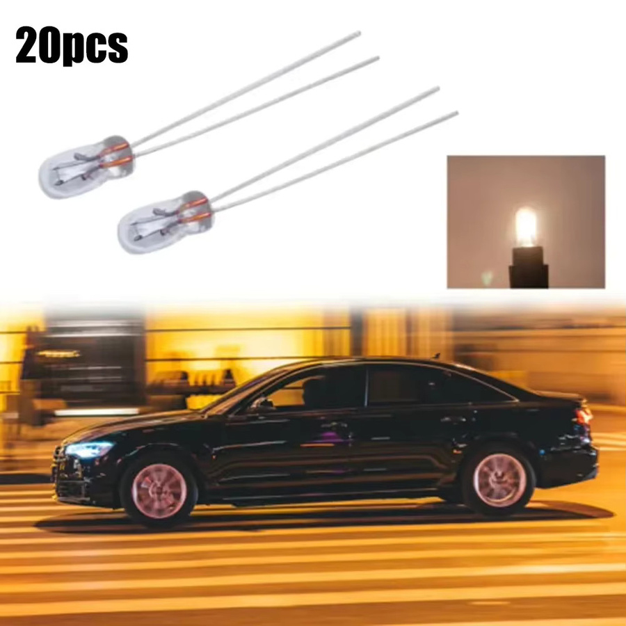 20 Stück DAZZLEEX Miniatur Halogenlampen T3 mit transparentem Quarzglas, 12 V, 3 mm Durchmesser - Bild 2