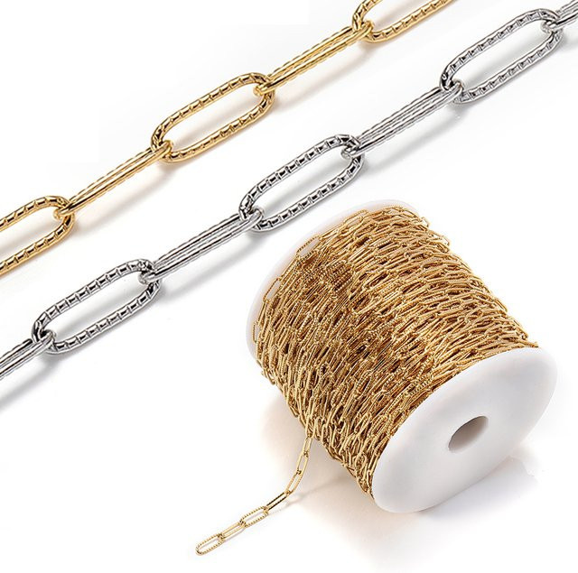 Kette Edelstahl, oval, 1 Meter, Unisex - Bild 1