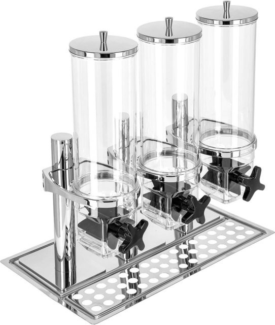 VEGA Müslispender Hamshire dreifach, silber, B/T/H: 53 x 32,5 x 56,2 cm - Bild 1
