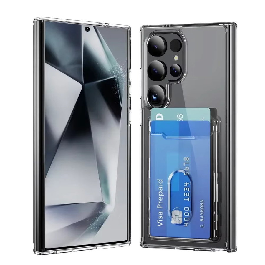 Transparente Samsung Galaxy Schutzhülle mit Kartenhalter für Galaxy S24 S23 S22 S21 Plus und Note 20 Ultra, stoßfeste Abdeckung - Bild 7