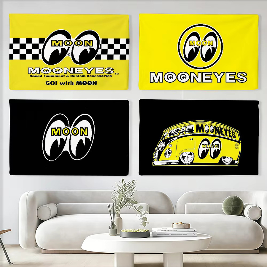 Warner Bros. Dekoflagge mit Moon-Eyes-Aufdruck für Party und Wandkunst, B/H: 40 x 60 cm - Bild 2