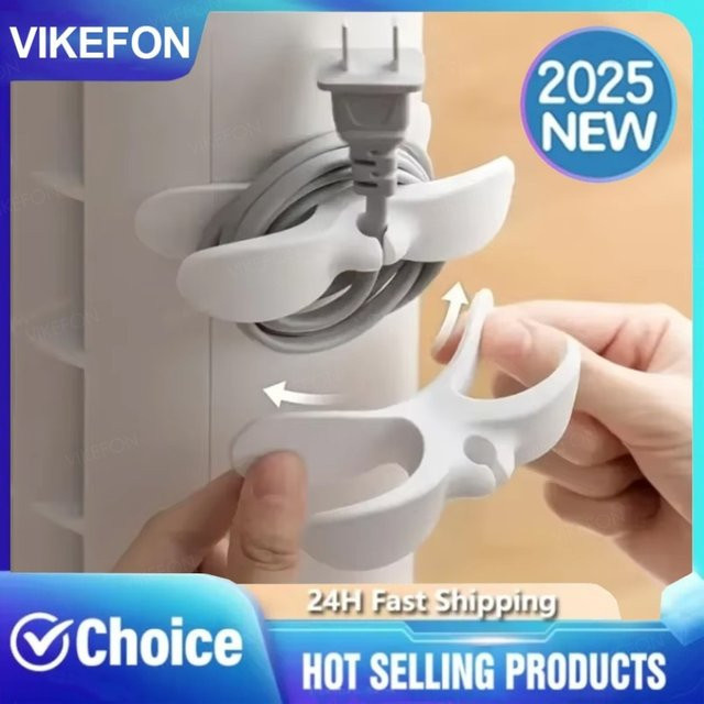 VIKEFON Kabel-Organizer-Clip in Schwarz zur Kabelmanagement-Halterung für Küchengeräte wie Heißluftfritteusen und Kaffeemaschinen - Bild 1