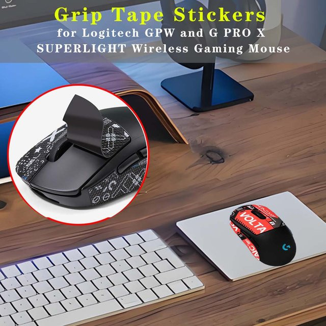 Rutschfestes Mausgriffband in Rot für Logitech GPW 1/2 Wireless Mouse, schweißabsorbierendes Grip-Tape zum Schutz der Mausbeschichtung - Bild 1
