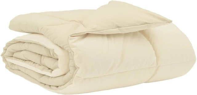 vidaXL Ganzjahresbettdecke aus Mikrofaser in Creme/Beige, B/T/H: 140 x 200 cm - Bild 1