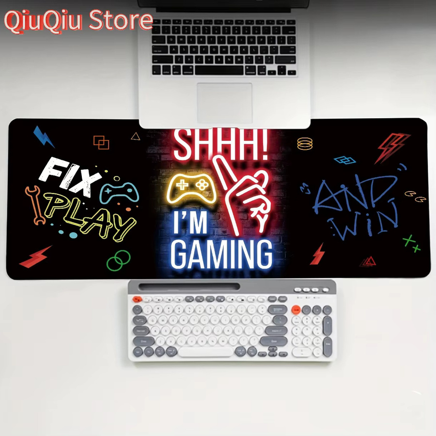 Potdemiel Gaming-Mauspad in Multicolour, rechteckige Schreibtischunterlage mit rutschfester Gummibasis, B/T/H: 90 x 40 x 0,3 cm - Bild 2