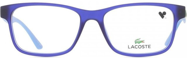 Lacoste L3804b Brille, Unisex, Vollrand, rechteckig, Kunststoff, Matte Mid Blue - Bild 1