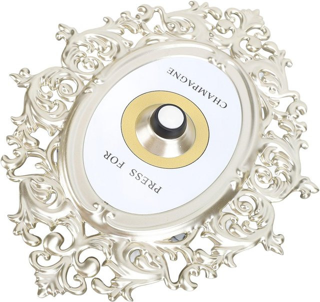 Dekorative Champagner-Knopf Presse aus Metall im französischen Retro-Stil, Farbe: Weiß/Silber - Bild 1