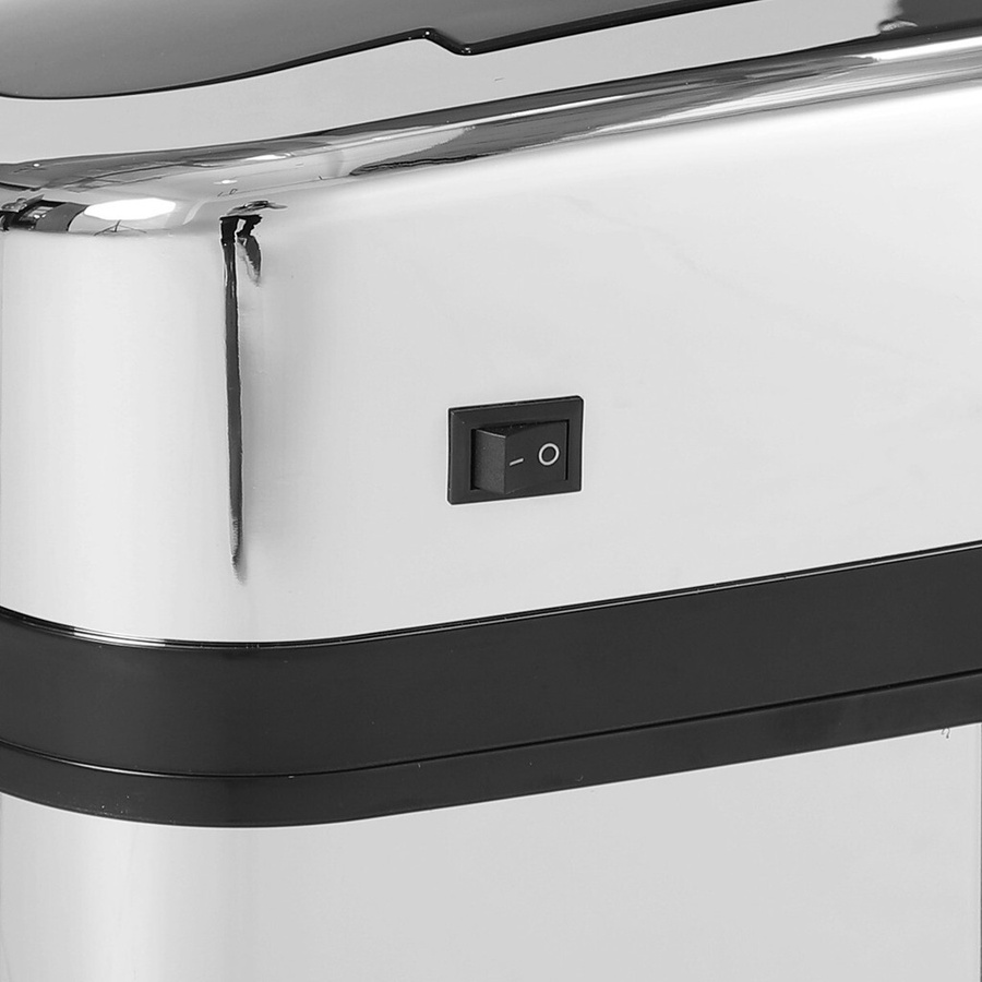 HOMCOM Automatik Sensor Mülleimer aus Edelstahl in Silber, 30L, B/T/H: 25 x 33 x 58 cm - Bild 5