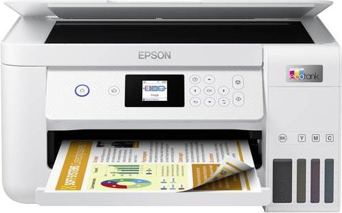 Epson EcoTank ET-2856 Multifunktionsdrucker in Weiß mit Tintentank-System für Drucken, Scannen und Kopieren, A4, Wi-Fi und USB - Bild 1