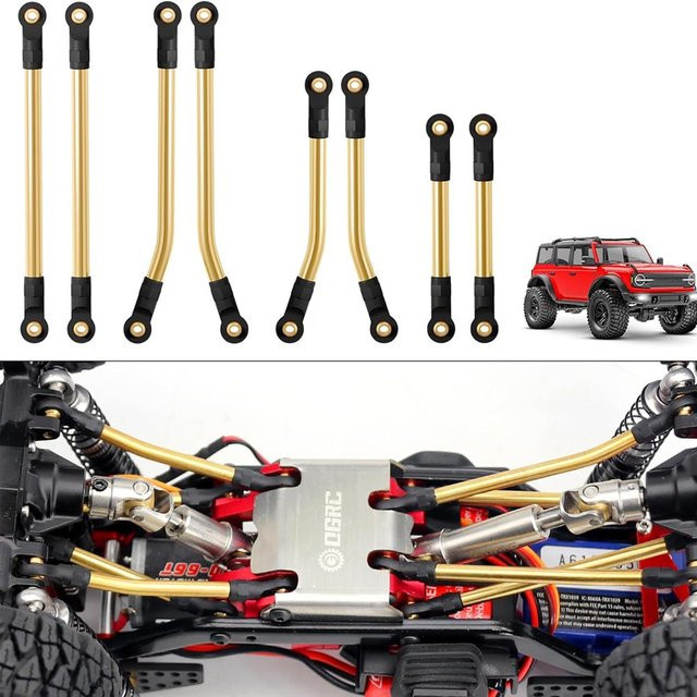 Esilun Messing Link Set High Clearance Chassis Links, 8-teiliges Set, Zubehör - Bild 1