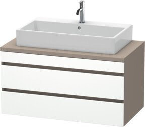 Duravit Waschtischunterschrank DuraStyle in Weiß, Wandmontage mit 2 Schubladen, B: 100 cm, T: 54,8 cm, H: 51,2 cm - Bild 1