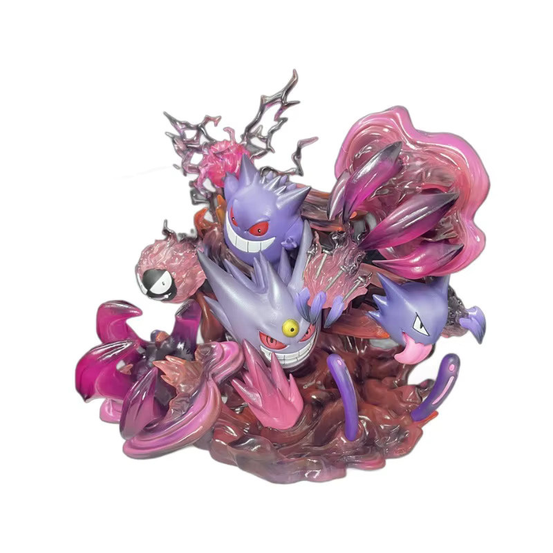 Bandai Gengar Familien-Evolution-Set GK-Figur mit Shadow Ball Design, Anime-Geisterstatue in Multicolor und Weiß - Bild 3