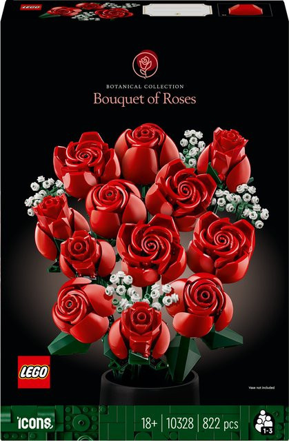 LEGO Icons Rosenstrauß 10328 – Florales Set in Rot, Grün und Weiß - Bild 2