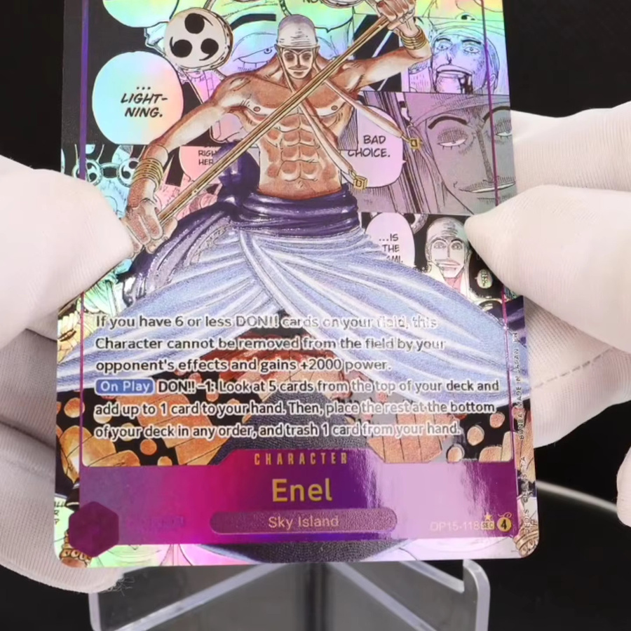 Bandai One Piece Enel Manga Karte, Englisch, Lila - Bild 3