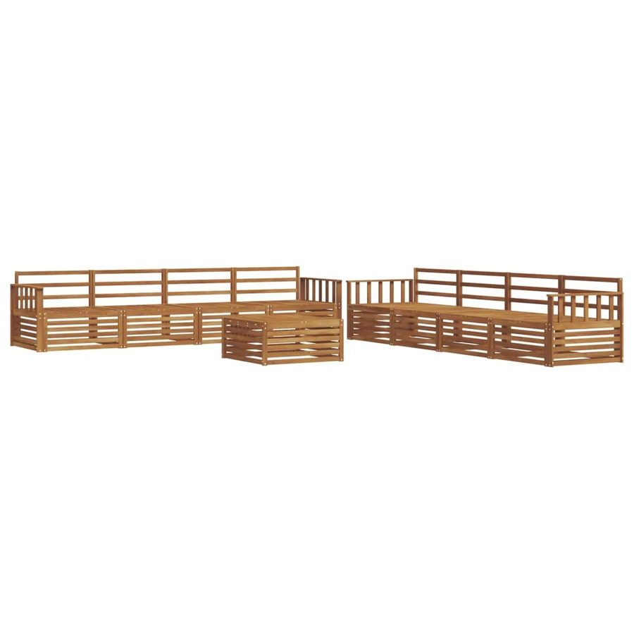 vidaXL Outdoor-Sofagarnitur 9-teilig aus Akazienholz in Natur/Braun - Bild 2