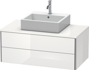 Duravit Waschtischunterschrank XSquare wandhängend in Weiss Hochglanz mit 2 Schubladen, Breite: 100 cm, Tiefe: 54,8 cm, Höhe: 40 cm - Bild 1