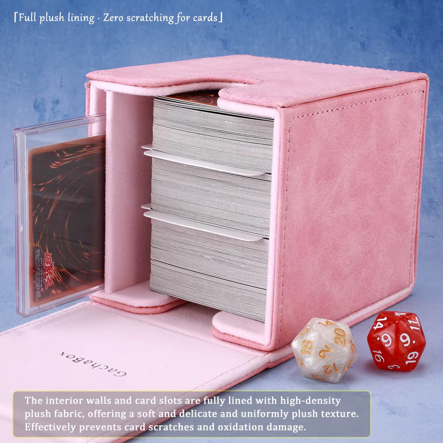 GachaBox Sammelkarten-Deckbox aus Nubukleder, Karten-Organizer-Etui - Bild 3