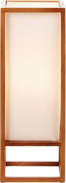 Brilliant Tischleuchte Seaside in Natur und Weiß mit Holz und Textil, B/H/T: 20 x 53 x 20 cm, E27 - Bild 1
