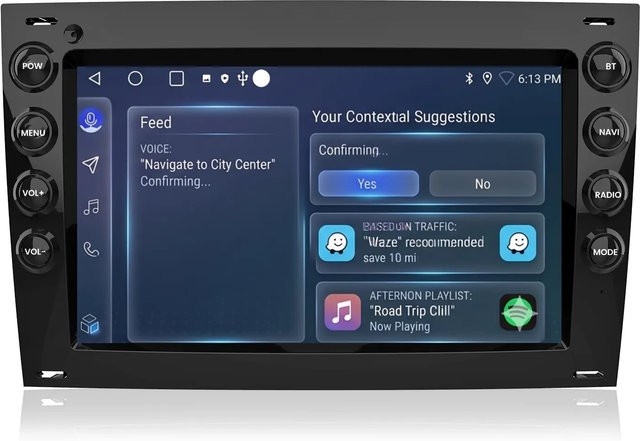 Junsun Autoradio mit 7 Zoll Display für Renault Megane 2 (2003 bis 2009) in Schwarz mit Bluetooth und GPS - Bild 1