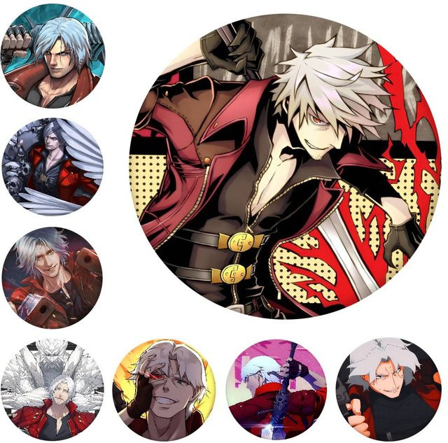 Brosche Anime D-Devil M-May C-Cry 5 Dante Rundes Abzeichen Anstecknadel - Bild 1