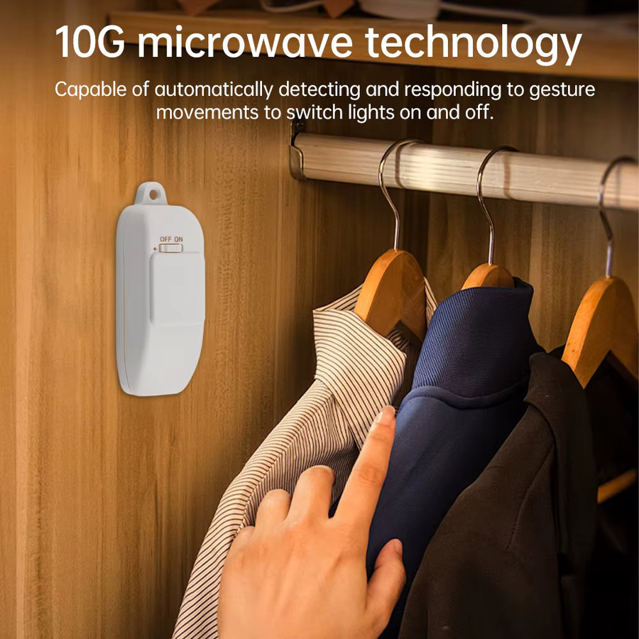Aideepen Smart Home LED Röhrenleuchte mit Mikrowellen- und Handscan-Induktionssensor, Warmweiß, Farbe: Weiß - Bild 2