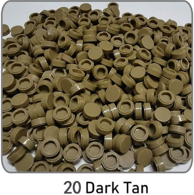Yiran toy Stadt Bausteine Flache Fliese 1x1 Runde Steine, 1000-teiliges Set - Bild 1