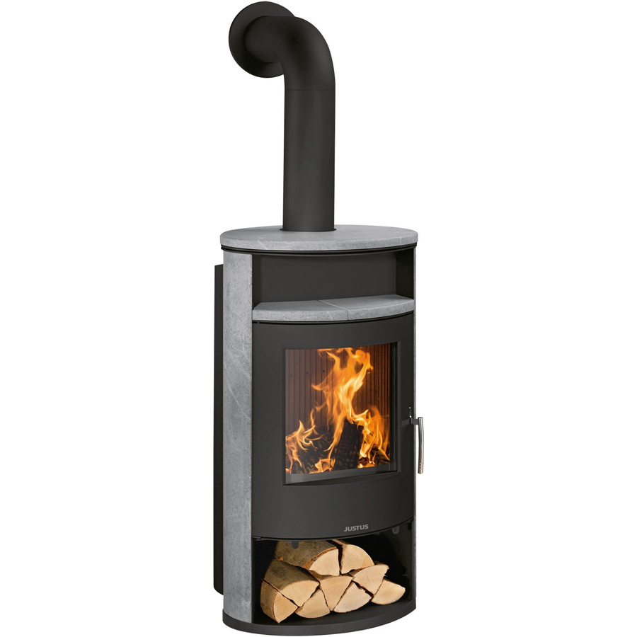 Justus Island Aqua Kaminofen Speckstein Schwarz 10 kW wasserführend - Bild 2