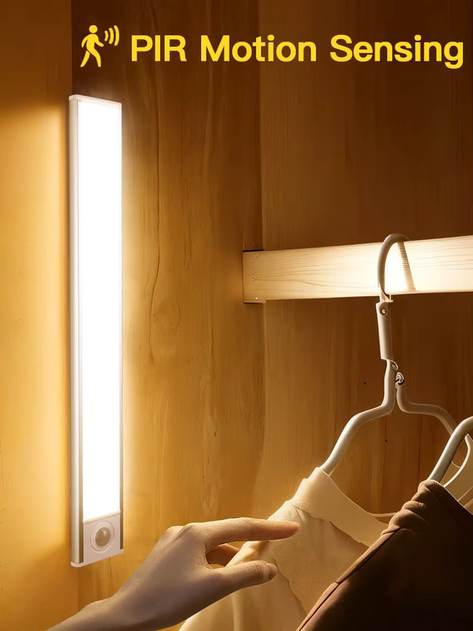 Lcamaw LED-Schrankleuchte mit Bewegungsmelder, wiederaufladbare Nachtlicht-Panel in Weiß, 3-farbig verstellbar (CCT) - Bild 5