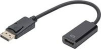 Digitus DisplayPort auf HDMI Adapter DB-340400-001-S Schwarz (1x DisplayPort Stecker auf 1x HDMI Buchse) - Bild 1