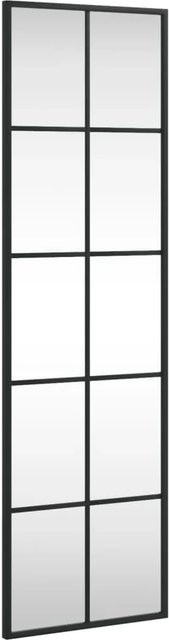 vidaXL Wandspiegel Schwarz Rechteckig aus Metall und Glas B: 30 cm, H: 100 cm - Bild 1