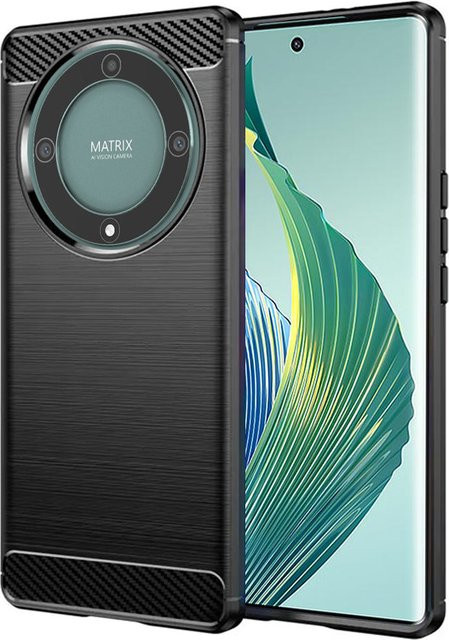 Techsuit Schutzhülle für Honor Magic5 Lite in Carbon-Optik, Schwarz - Bild 1
