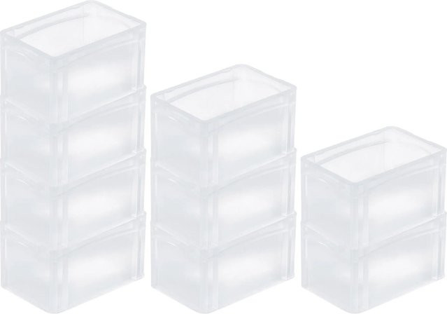 PROREGAL SparSet 10 x Transparente Eurobehälter BasicLine mit geschlossenem Griff, H x B x T: 17 x 20 x 30 cm, 7,2 Liter - Bild 1