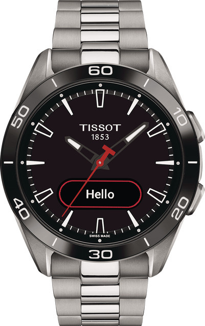 Tissot Smartwatch, Titan, Quarz, 44 mm, Schwarz, 5 ATM, Unisex - Bild 1